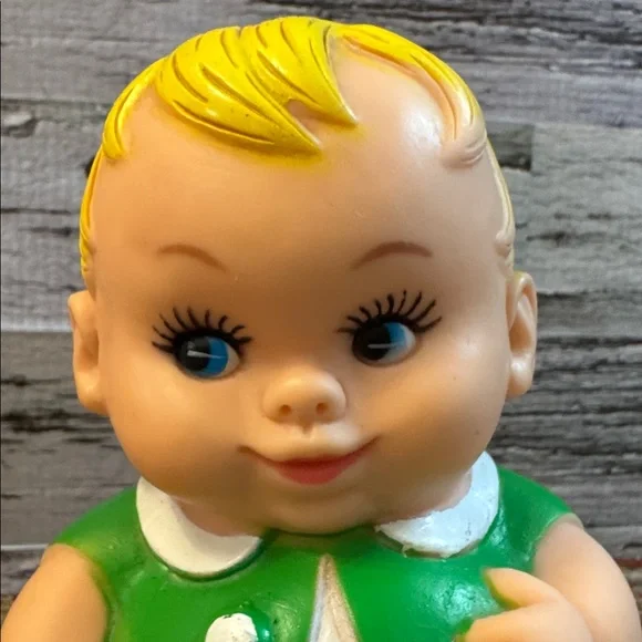 Vintage 1968 Uneeda Doll Company Roly-Poly Baby Doll Plumpees Vinyl Squeak Toy - Picture 4 of 13